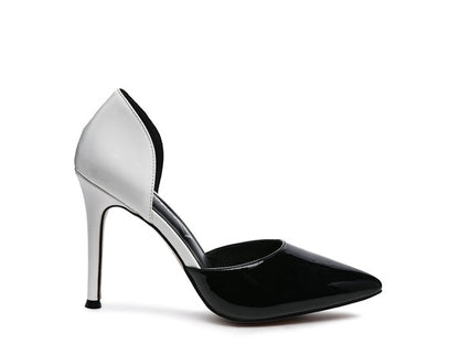 Candy Cane Patent Pu Slip On Stiletto Heels - Faylinn & Co