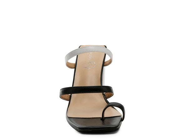 Marve Block Heel Thong Sandals - Faylinn & Co