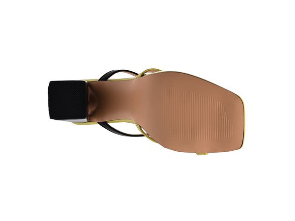 Marve Block Heel Thong Sandals - Faylinn & Co