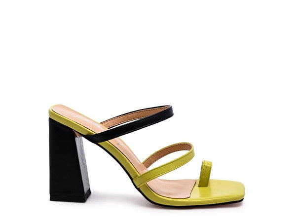 Marve Block Heel Thong Sandals - Faylinn & Co
