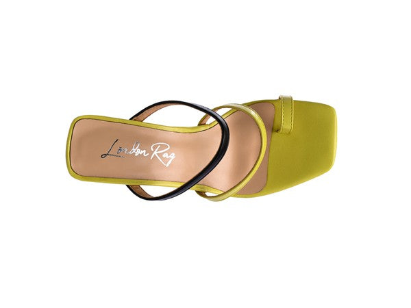 Marve Block Heel Thong Sandals - Faylinn & Co