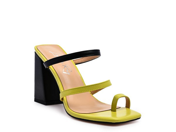 Marve Block Heel Thong Sandals - Faylinn & Co