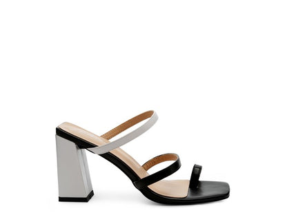 Marve Block Heel Thong Sandals - Faylinn & Co