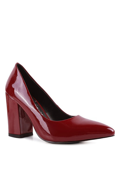 KAMIRA BLOCK HEELED FORMAL PUMPS - Faylinn & Co