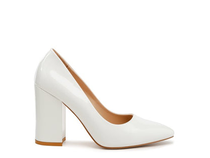 KAMIRA BLOCK HEELED FORMAL PUMPS - Faylinn & Co