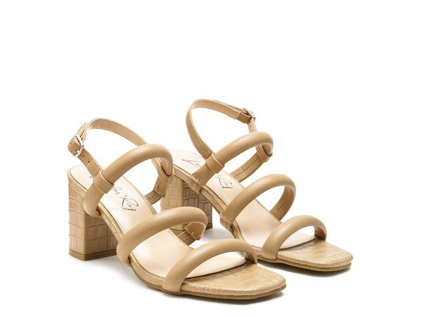 SLATER CROC SLINGBACK BLOCK SANDALS - Faylinn & Co