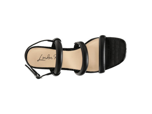 SLATER CROC SLINGBACK BLOCK SANDALS - Faylinn & Co
