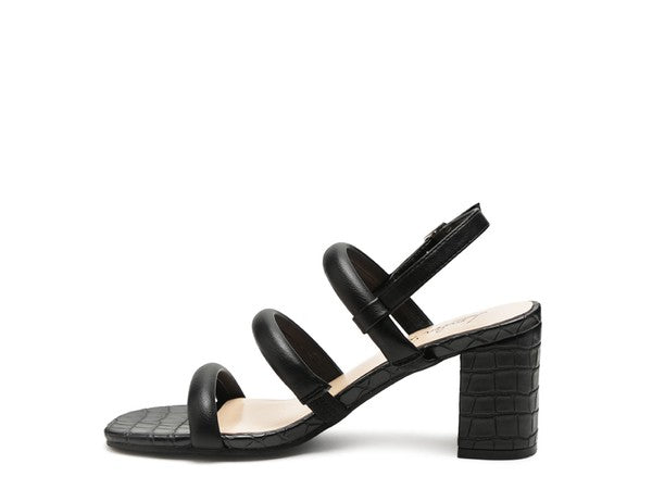 SLATER CROC SLINGBACK BLOCK SANDALS - Faylinn & Co
