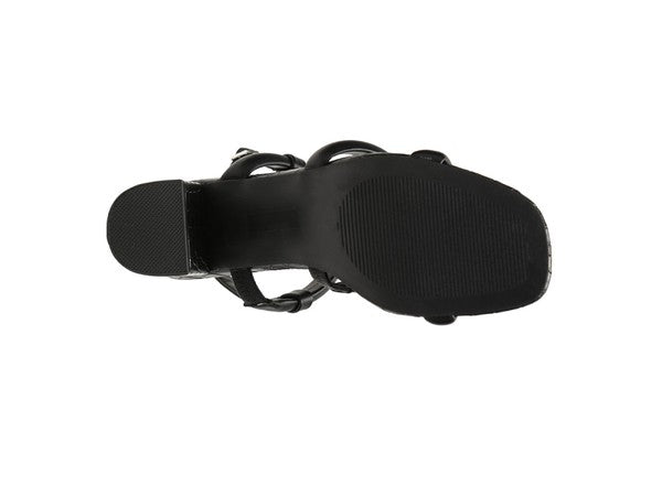 SLATER CROC SLINGBACK BLOCK SANDALS - Faylinn & Co