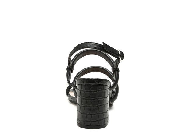 SLATER CROC SLINGBACK BLOCK SANDALS - Faylinn & Co
