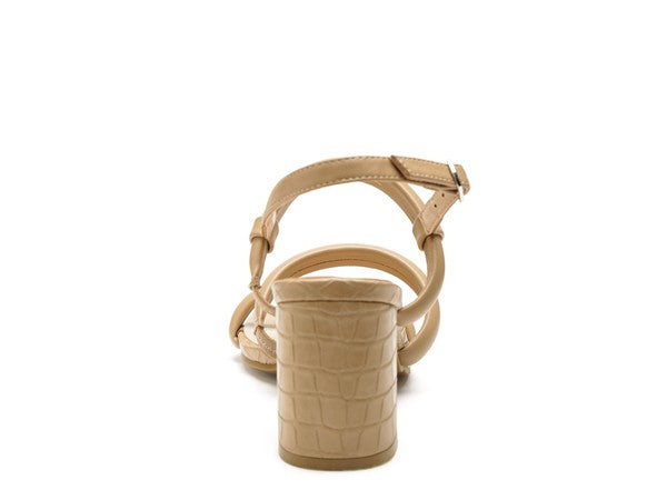 SLATER CROC SLINGBACK BLOCK SANDALS - Faylinn & Co
