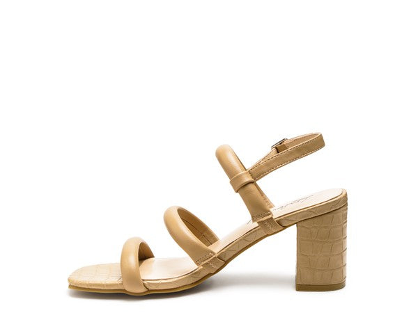 SLATER CROC SLINGBACK BLOCK SANDALS - Faylinn & Co