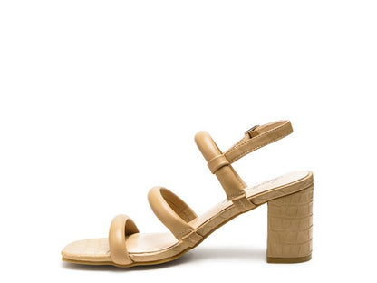 SLATER CROC SLINGBACK BLOCK SANDALS - Faylinn & Co