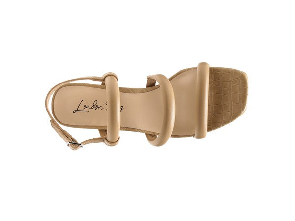 SLATER CROC SLINGBACK BLOCK SANDALS - Faylinn & Co