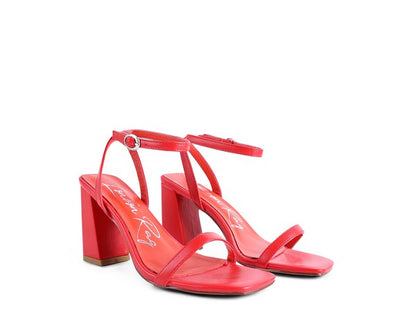 Block Heel Ankle Strap Sandals - Faylinn & Co