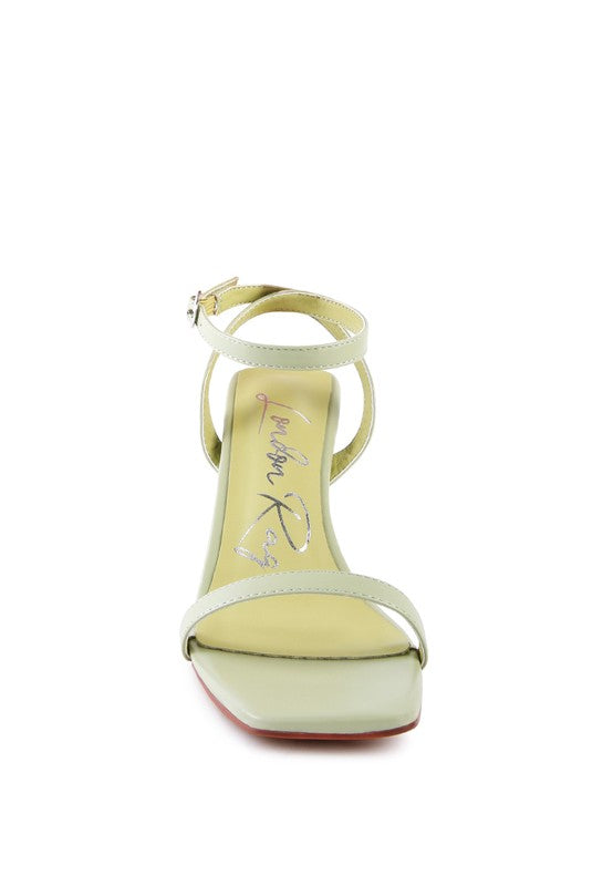 Block Heel Ankle Strap Sandals - Faylinn & Co