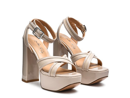 NYLE PLATFORM HEELED SANDALS - Faylinn & Co