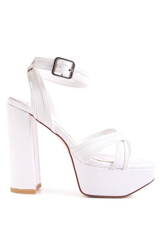 NYLE PLATFORM HEELED SANDALS - Faylinn & Co
