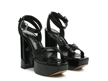 NYLE PLATFORM HEELED SANDALS - Faylinn & Co