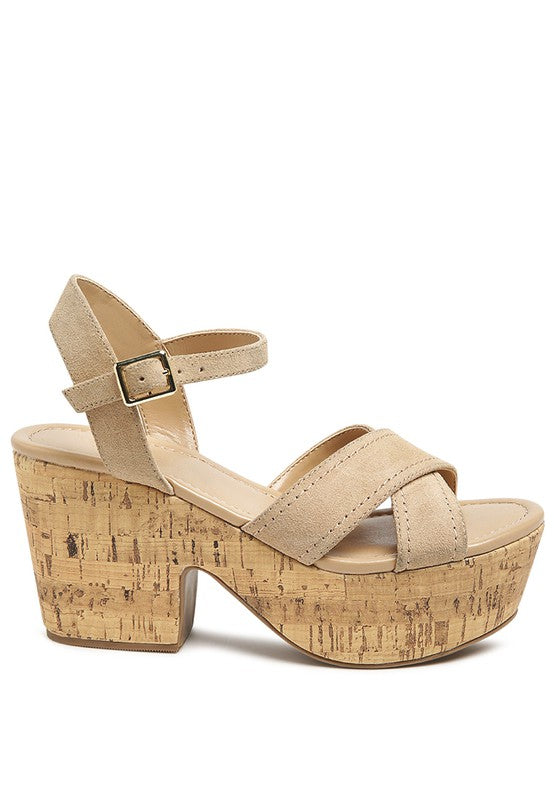 ULLA HIGH HEELED BLOCK SANDAL IN BLACK - Faylinn & Co
