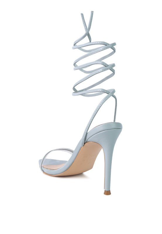 SPHYNX HIGH HEEL LACE UP SANDALS - Faylinn & Co