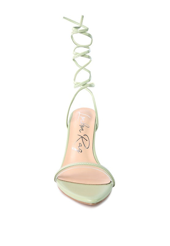 SPHYNX HIGH HEEL LACE UP SANDALS - Faylinn & Co