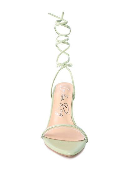 SPHYNX HIGH HEEL LACE UP SANDALS - Faylinn & Co