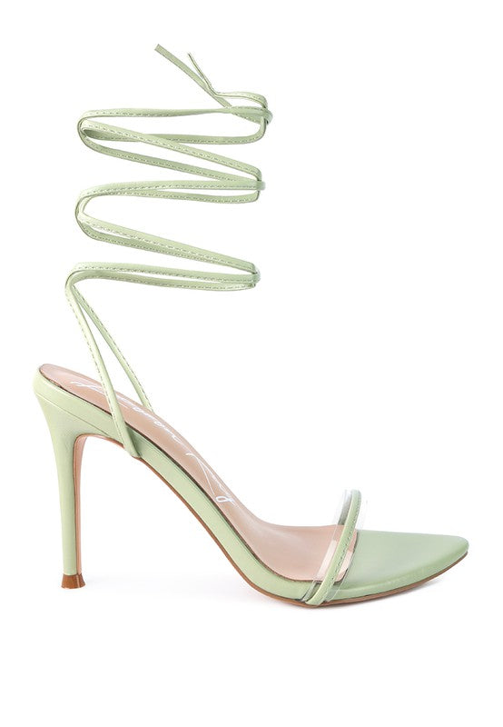 SPHYNX HIGH HEEL LACE UP SANDALS - Faylinn & Co