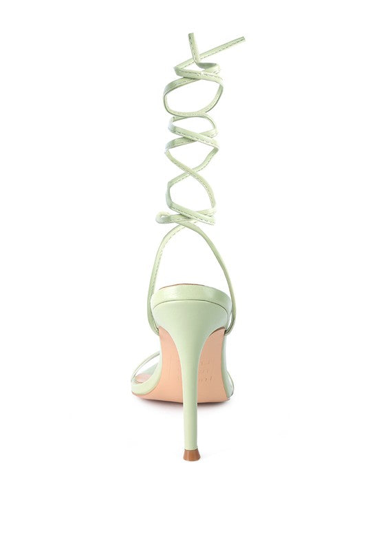SPHYNX HIGH HEEL LACE UP SANDALS - Faylinn & Co