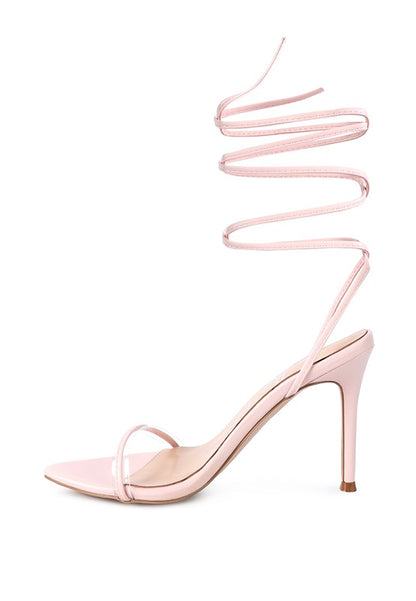 SPHYNX HIGH HEEL LACE UP SANDALS - Faylinn & Co