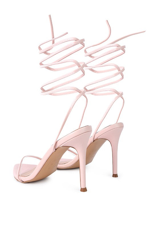 SPHYNX HIGH HEEL LACE UP SANDALS - Faylinn & Co