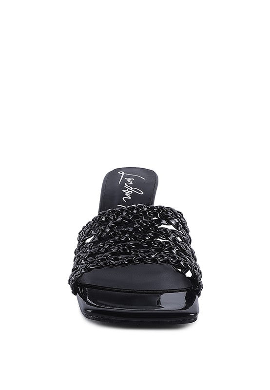 ADORBS BRAIDED STRAPS SLIDER SANDALS - Faylinn & Co