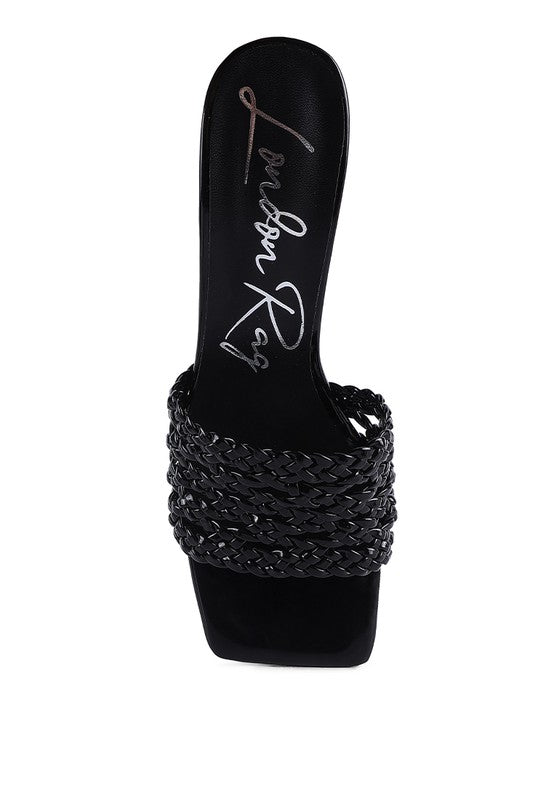 ADORBS BRAIDED STRAPS SLIDER SANDALS - Faylinn & Co