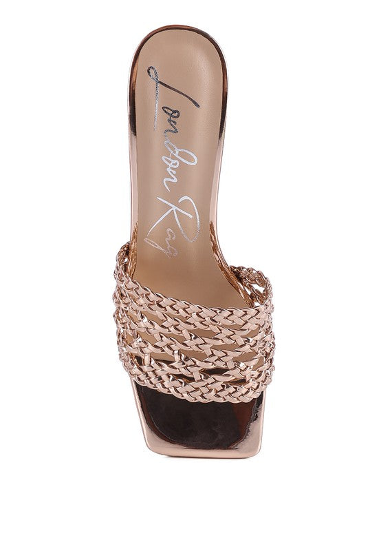 ADORBS BRAIDED STRAPS SLIDER SANDALS - Faylinn & Co