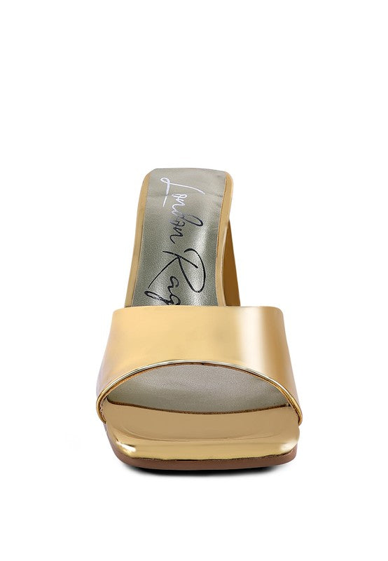 LOVEBUG TRIANGULAR BLOCK HEEL SANDALS - Faylinn & Co