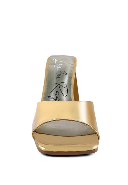 LOVEBUG TRIANGULAR BLOCK HEEL SANDALS - Faylinn & Co