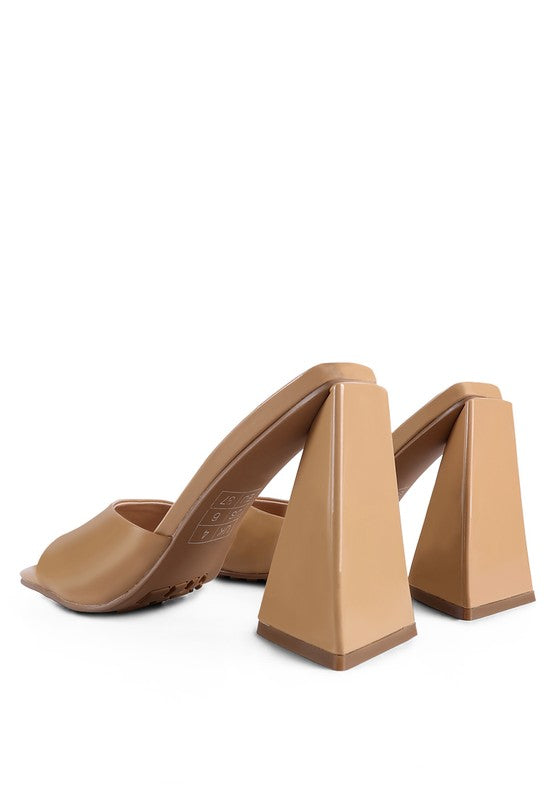 LOVEBUG TRIANGULAR BLOCK HEEL SANDALS - Faylinn & Co