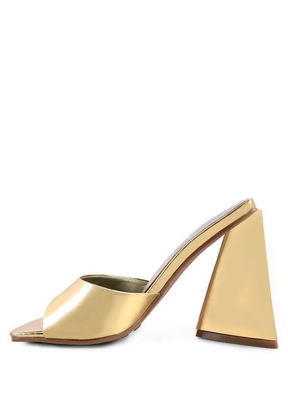 LOVEBUG TRIANGULAR BLOCK HEEL SANDALS - Faylinn & Co