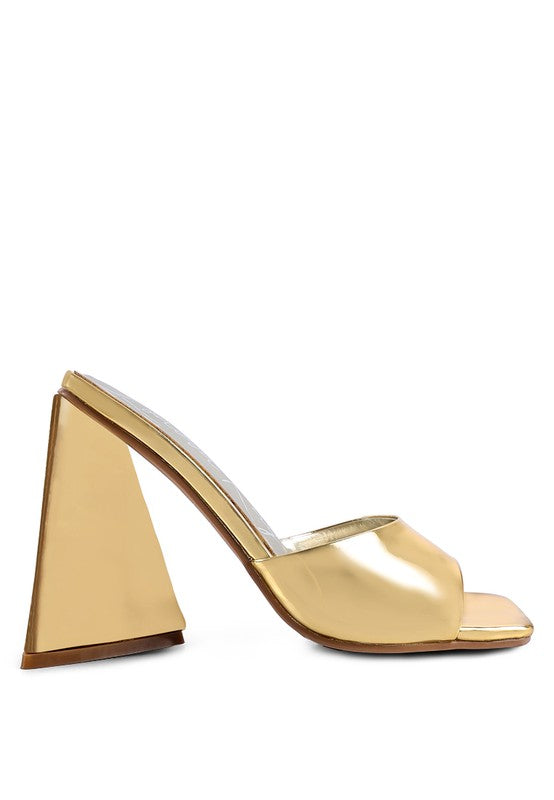 LOVEBUG TRIANGULAR BLOCK HEEL SANDALS - Faylinn & Co