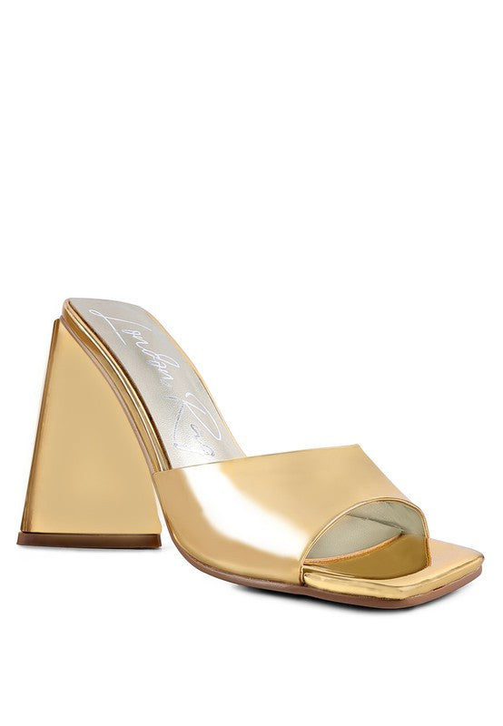 LOVEBUG TRIANGULAR BLOCK HEEL SANDALS - Faylinn & Co