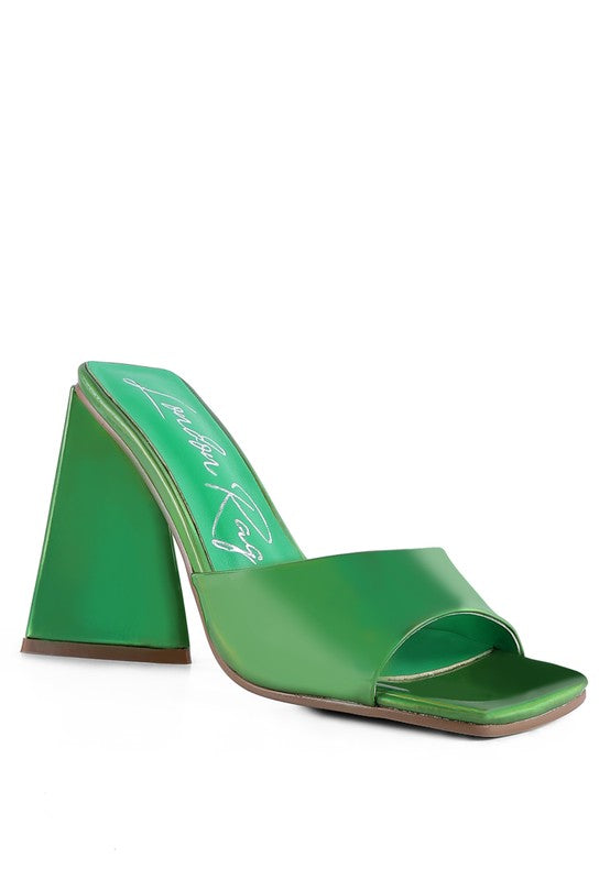 LOVEBUG TRIANGULAR BLOCK HEEL SANDALS - Faylinn & Co