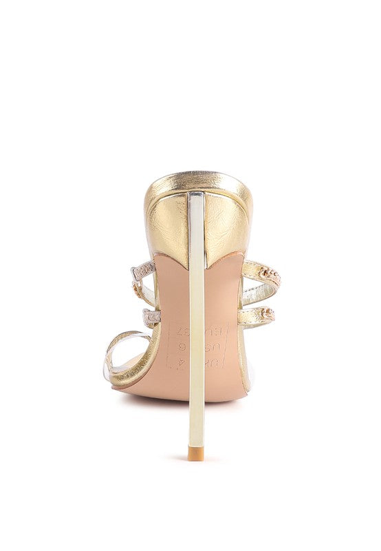 TICKLE ME HIGH HEELED TOE RING SANDALS - Faylinn & Co