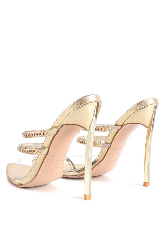 TICKLE ME HIGH HEELED TOE RING SANDALS - Faylinn & Co
