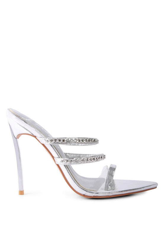 TICKLE ME HIGH HEELED TOE RING SANDALS - Faylinn & Co