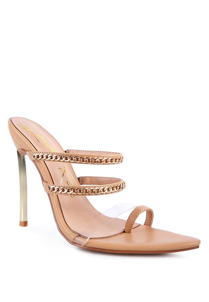 TICKLE ME HIGH HEELED TOE RING SANDALS - Faylinn & Co