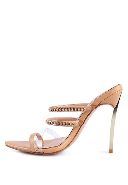 TICKLE ME HIGH HEELED TOE RING SANDALS - Faylinn & Co