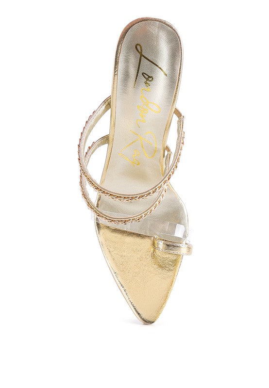 TICKLE ME HIGH HEELED TOE RING SANDALS - Faylinn & Co