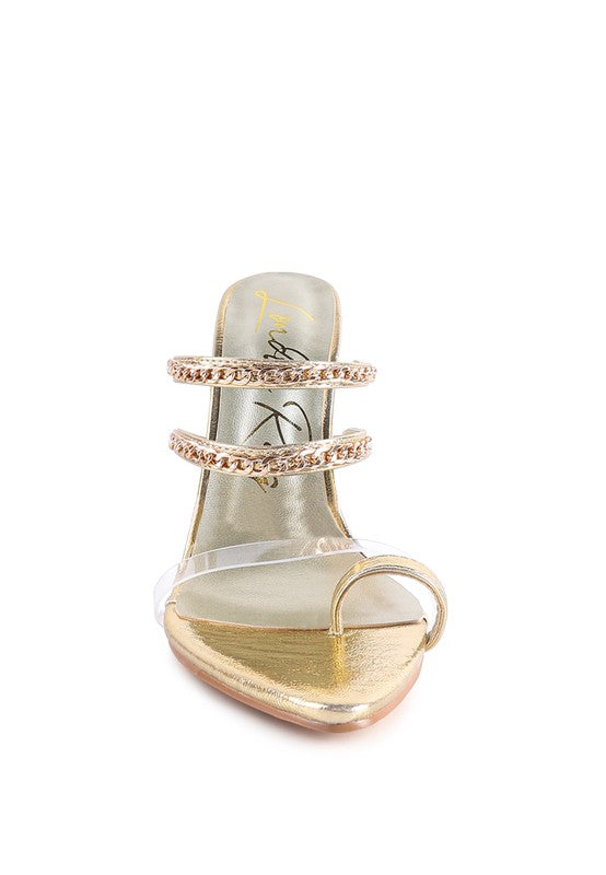 TICKLE ME HIGH HEELED TOE RING SANDALS - Faylinn & Co