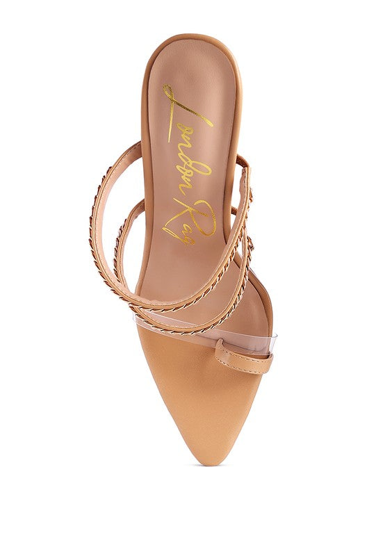 TICKLE ME HIGH HEELED TOE RING SANDALS - Faylinn & Co