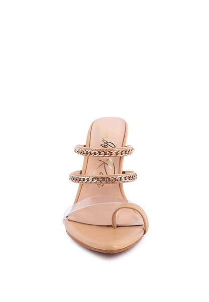 TICKLE ME HIGH HEELED TOE RING SANDALS - Faylinn & Co